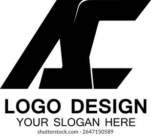 AC letter minimalist logo design collection. logo vector