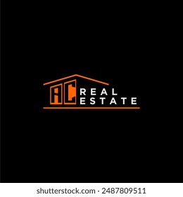 AC letter roof shape logo for real estate with house icon design