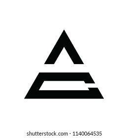 ac letter vector logo. mountain vector logo
