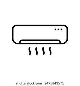 AC line icon isolated on white background.