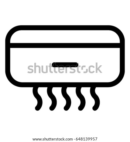 Ac Line Vector Icon Stock Vector Royalty Free 648139957 Shutterstock