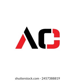 Logotipo de AC. Diseño A/C. Letra blanca AC. AC, A C diseño de logotipo de la letra. Letra inicial A C enlazado círculo mayúscula monograma logo. letra logo Vector diseño.