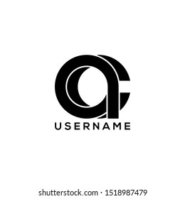 ac logo design black and white vector
