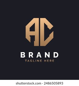 AC Logo Design. Modern, Minimal, Elegant and Luxury AC Logo. Alphabet Letter AC Logo Design for Brand Corporate Business Identity.
