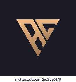 AC Logo Design. Modern, Minimal, Elegant and Luxury AC Logo. Sleek Triangle Monogram Letter AC Logo Design for Brand Corporate Business Identity.