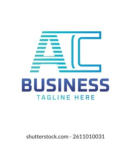 AC Logo Design. Sleek Modern Letter AC Logo for Business