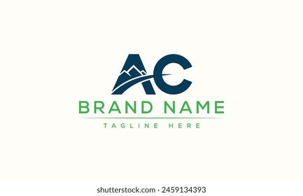 AC logo Design Template Vector Graphic Branding Element.