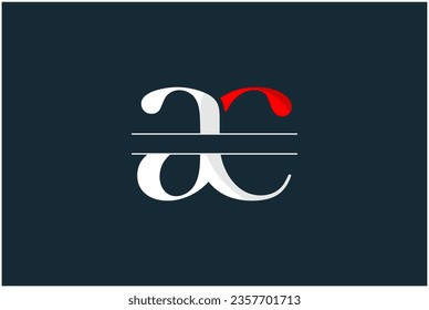 AC logo design vector illustration. Letter AC suitable for business and consulting company logos
