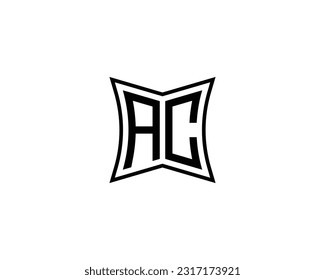 Plantilla vectorial de diseño de logotipo AC