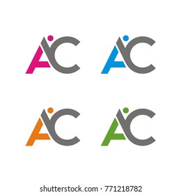 AC logo initial letter design template vector illustration