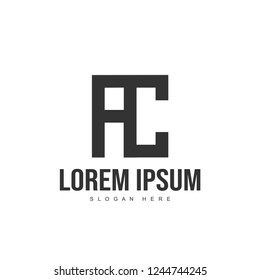 AC Logo template design. Initial letter logo template design
