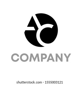 AC logo vector design sign template