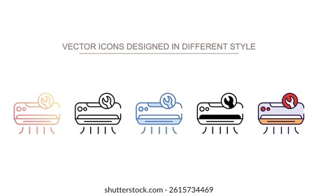 AC Maintenance icon design with white background stock illustration
