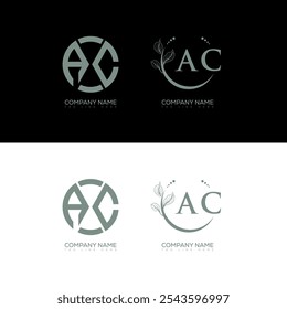 AC diseño minimalista y clásico del logotipo. VECTOR de forma de círculo monograma AC. AC diseño único.
