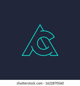 AC monogram logo in outline style.