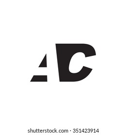 AC negative space letter logo