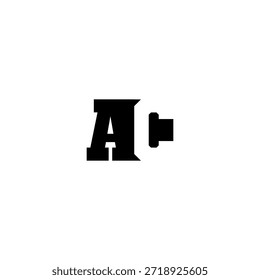 AC Negative Space Monogram Logo - Modernes minimales Buchstabendesign