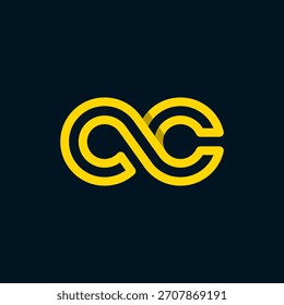 VECTOR de diseño de logotipo inicial de letra AC OC