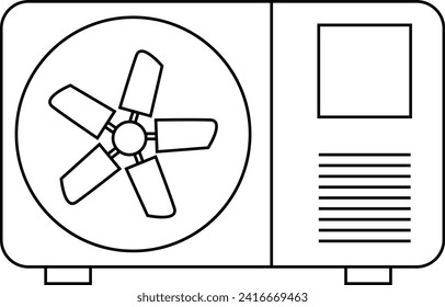 Ac outdoor Line Style vector icon which can easily modify or edit