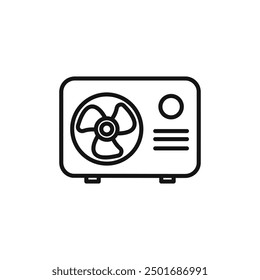Ac outdoor unit icon isolated on white background