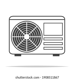 AC Outdoor Unit Icon Vector Isolated