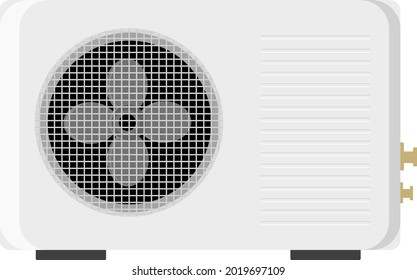 AC outter unit, illustration, vector on a white background.