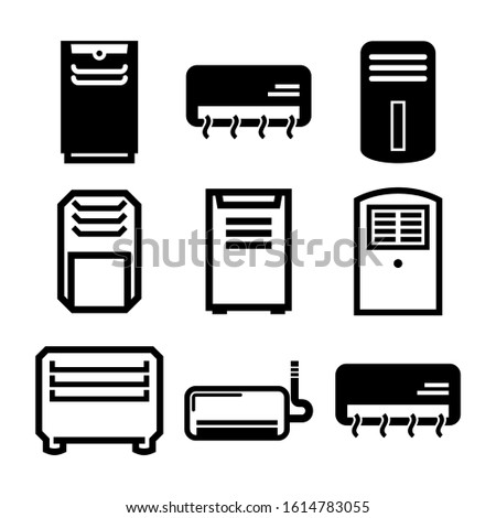 ac portable icon isolated sign symbol vector illustration - Collection of high quality black style vector icons
