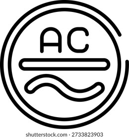 Ac Power Line vector Icon Design