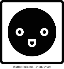 AC Power Outlet Socket Plug flat black vector icon.