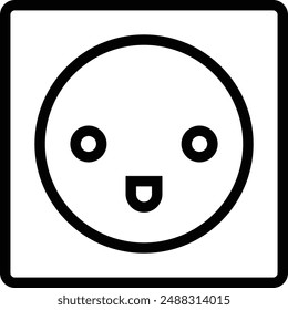 AC Power Outlet Socket Plug flat black vector icon.