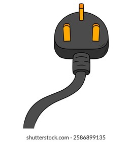 ac power socket type g illustration hand drawn isolated vector