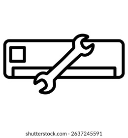 ac repair icon Simple thin line stroke