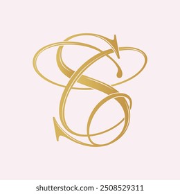 AC, SC, logotipo CS, Letra CS, monograma CS, vetor, logotipo, Iniciais de Monograma de Casamento, Logotipo de Casamento, Monograma de Casamento, Design de Logotipo