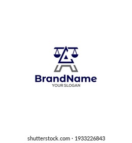 AC Scale Justice Logo Design Vector