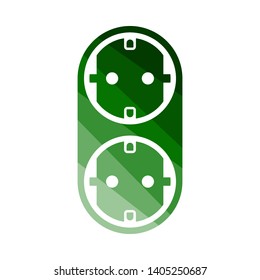 AC Splitter Icon. Flat Color Ladder Design. Vector Illustration.