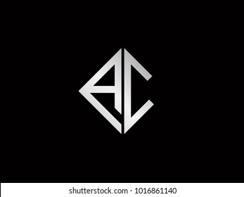 Ac Square Shape Silver Color Logo Stock Vector (Royalty Free ...