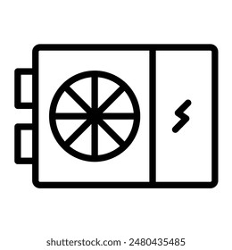 AC Supply Vector Line Icon Design