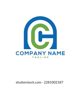 alfabeto de diseño del logotipo de la tipografía de ac