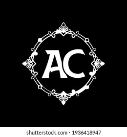 AC Unique abstract geometric vector logo design