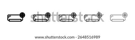 AC unit icon filled flat sign concept for web design.