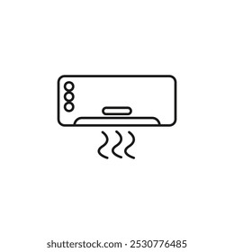 Conjunto de símbolos de línea plana AC UNIT ICON.