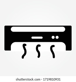 AC unit line icon, air conditioning outline and solid vector logo, linear pictogram isolated on white, pixel perfect illustration
