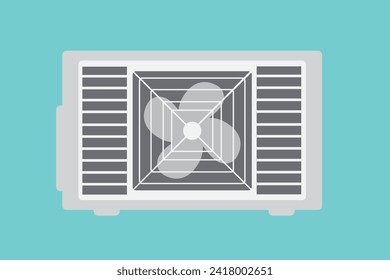 AC vector icon. Air conditioner split temperature wall logo cooling icon