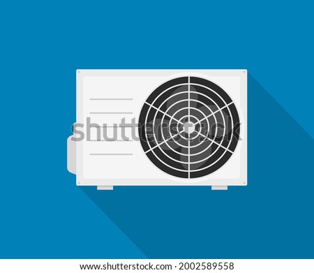 AC vector icon. Air conditioner split temperature wall logo cooling icon