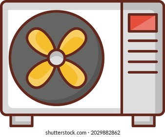 AC Vector illustration on a transparent background. Premium quality symbols. Vector Line Flat color  icon for concept and graphic design.