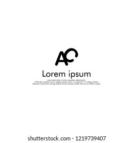 AC  Vector initial abstract logo concept for your company