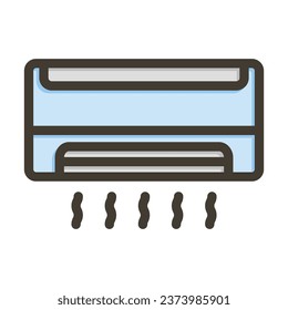 Ac Vector Thick Line Filled Colors Icon For Personal And Commercial Use.
