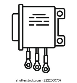 Ac voltage regulator icon outline vector. Power electric. Transformer stabilizer