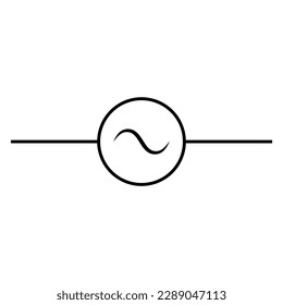 AC voltage source symbol icon vector illustration