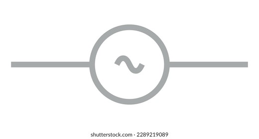 Icono de símbolo de fuente de voltaje de CA